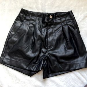 HM Faux Leather Shorts